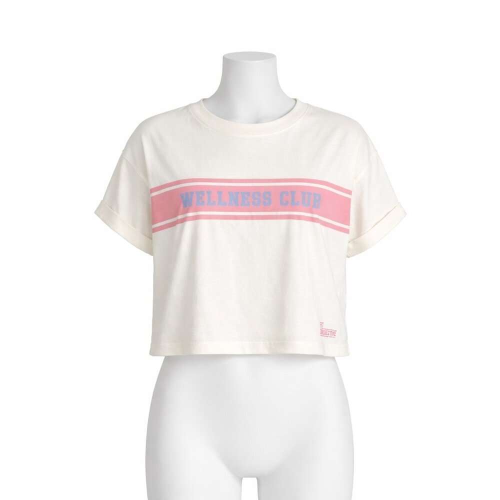 Fit Collective‎ Women XL Wellness Club Graphic Cropped Tee NWT